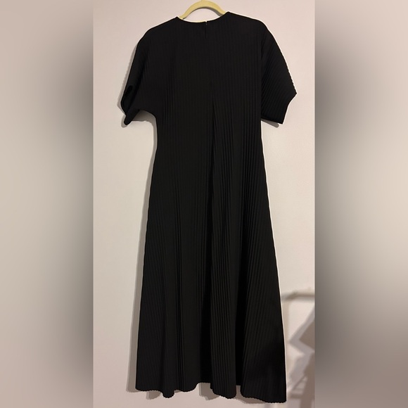 COS Black Pleated Midi Dress | XS | Minimalist Modern - Picture 2 of 3